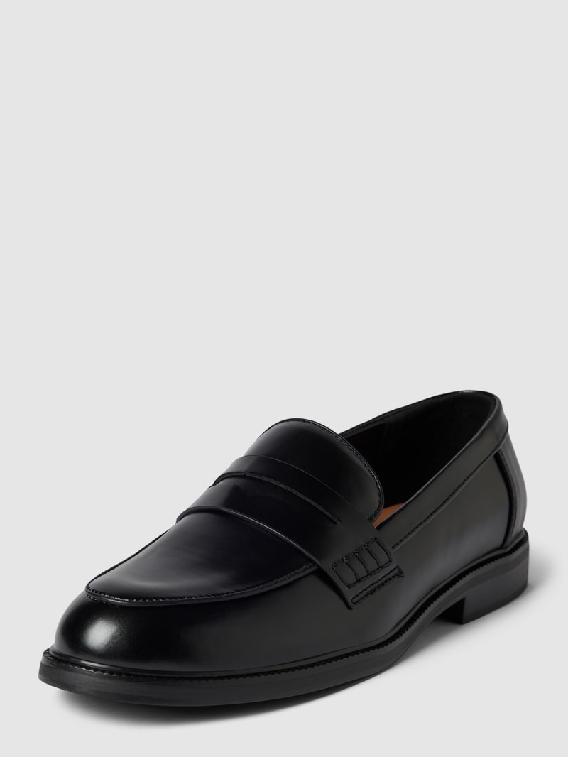 Penny-Loafer mit Schaftbrücke Modell 'LUX' in schwarz