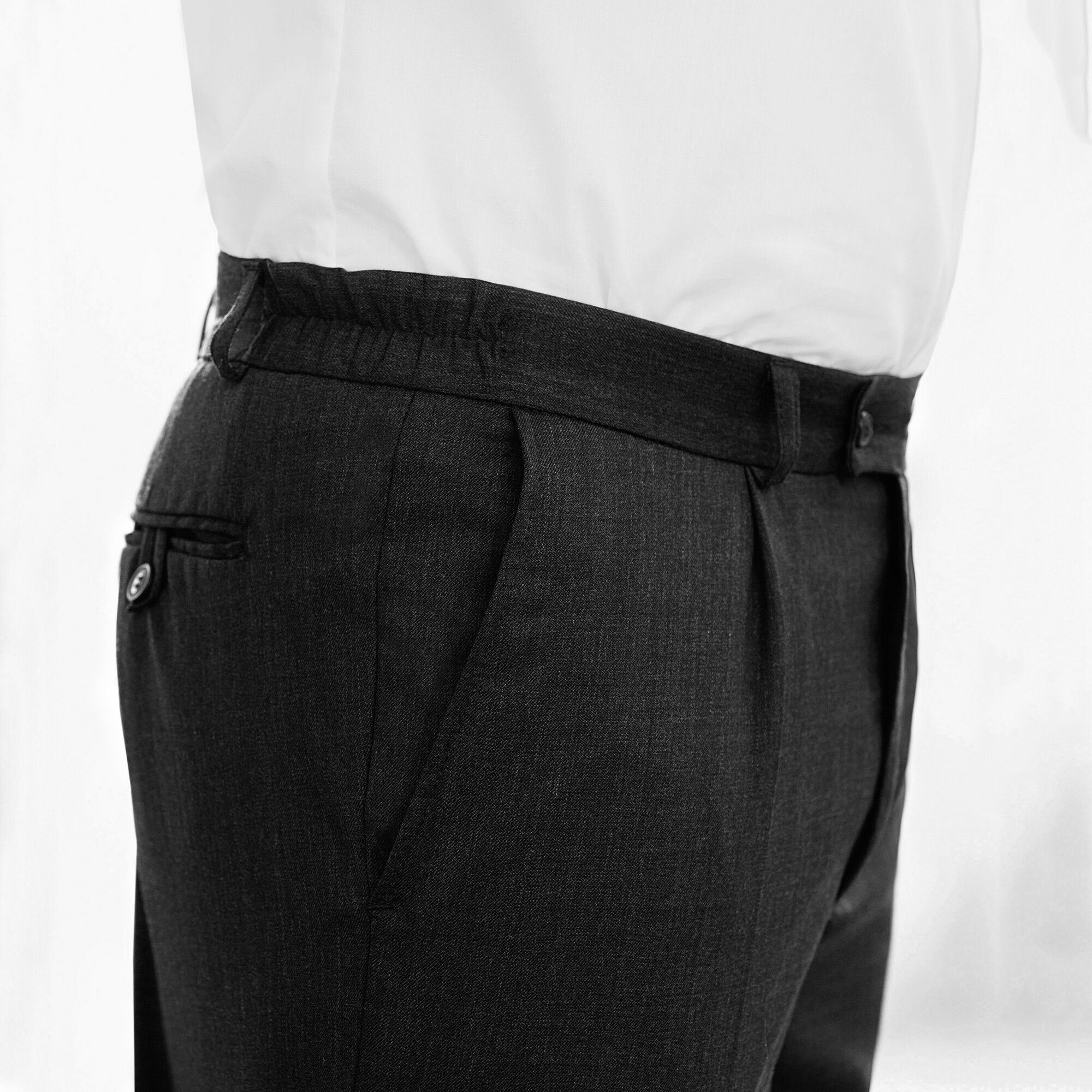 Pantalon taille élastiquée à pinces