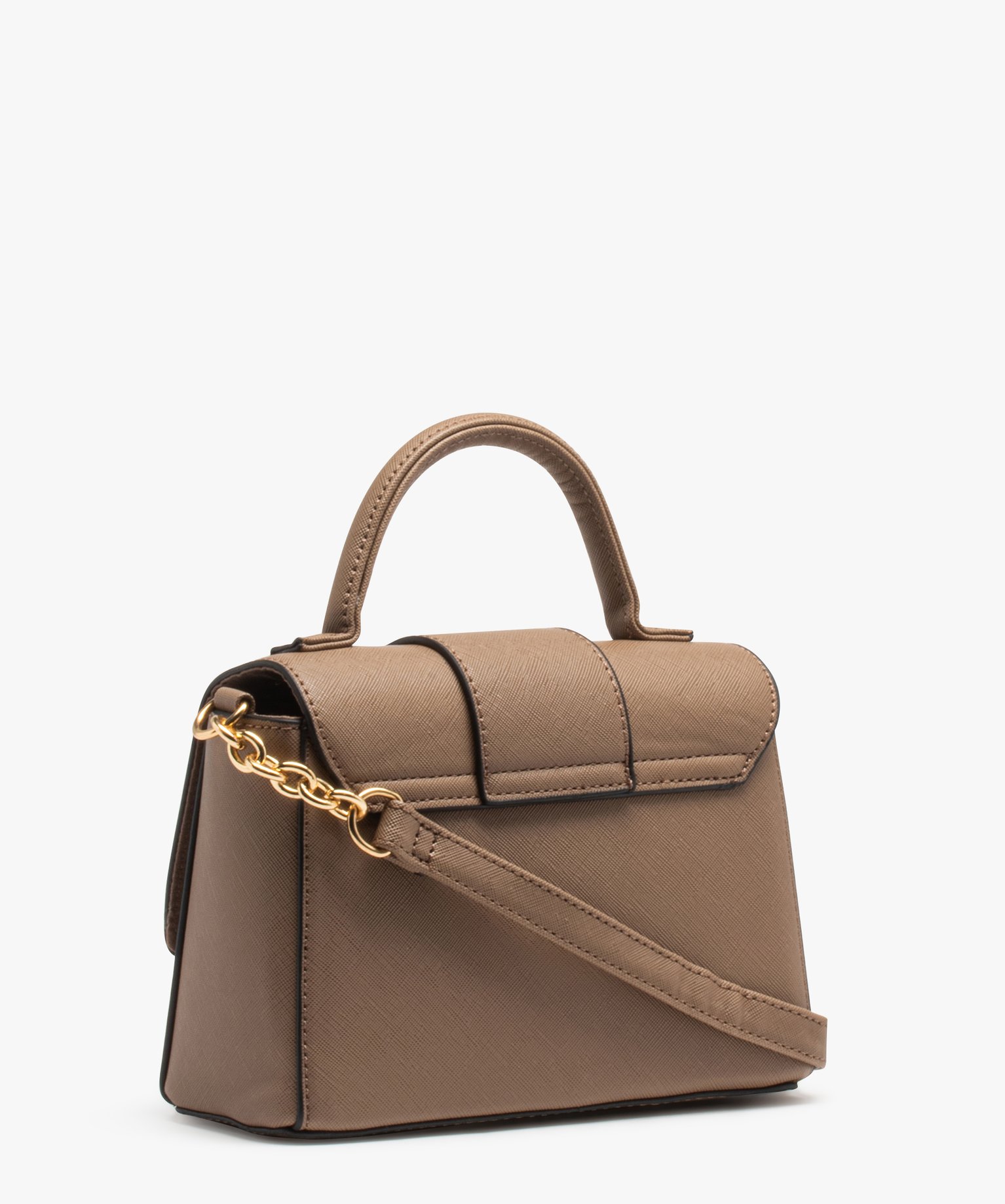 Sac besace compact à bandoulière chane taupe | GEMO