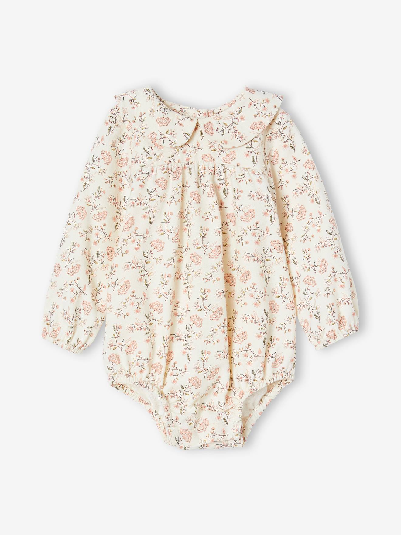 Vertbaudet Baby Overall mit langen Ärmeln - wollweiß