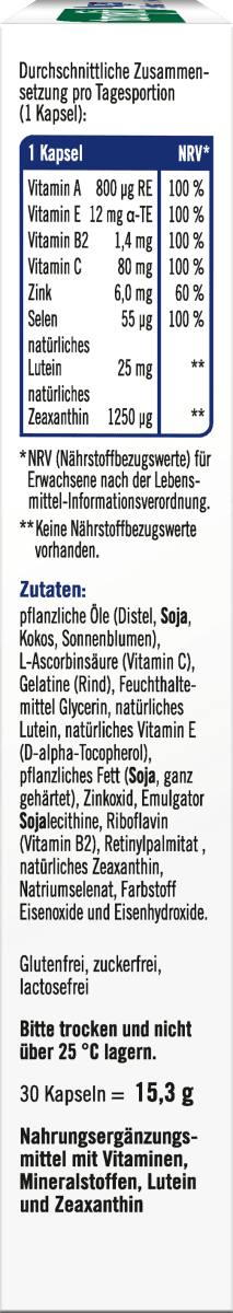 Augen Sehkraft Tag+Nacht Kapseln, 15,3 g