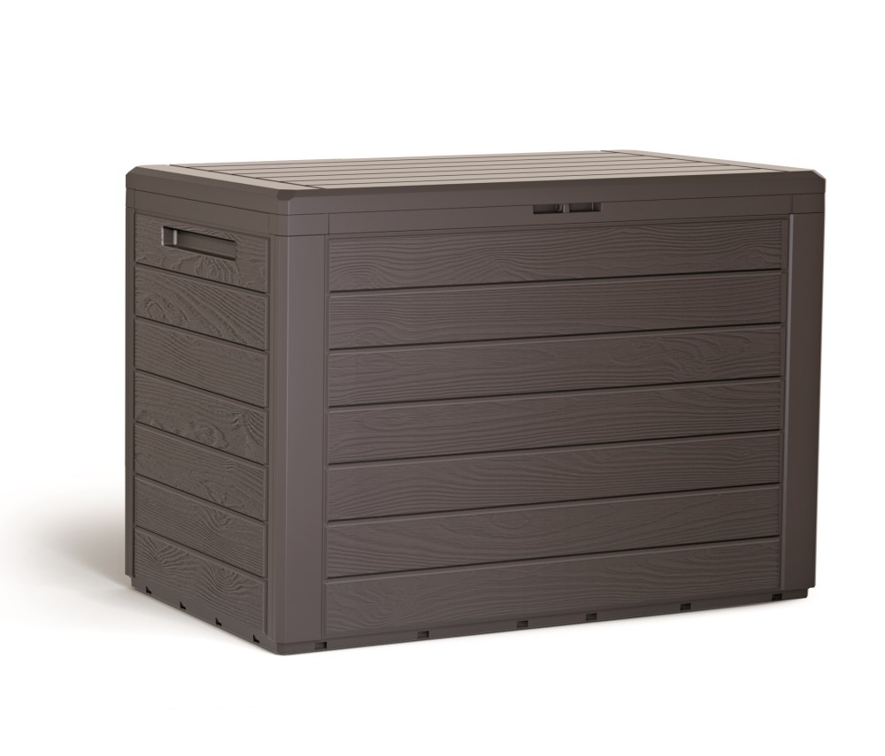 Powertec Garden Kompakt-Auflagenbox ca. 78 x 43,5 x 55 cm, 190L  - Dunkelbraun