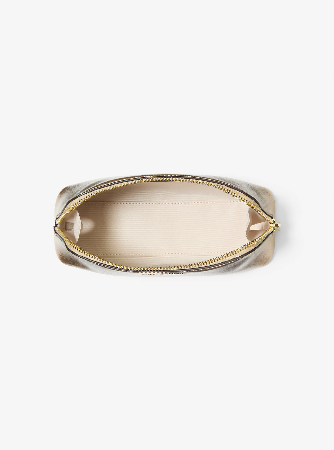 Jet Set Medium Metallic Lær Reisesett - BLEKEGYLL