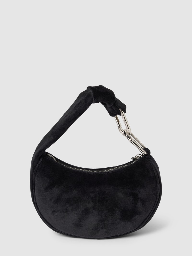 Handtasche mit Label-Applikation Modell 'BLOSSOM' in schwarz