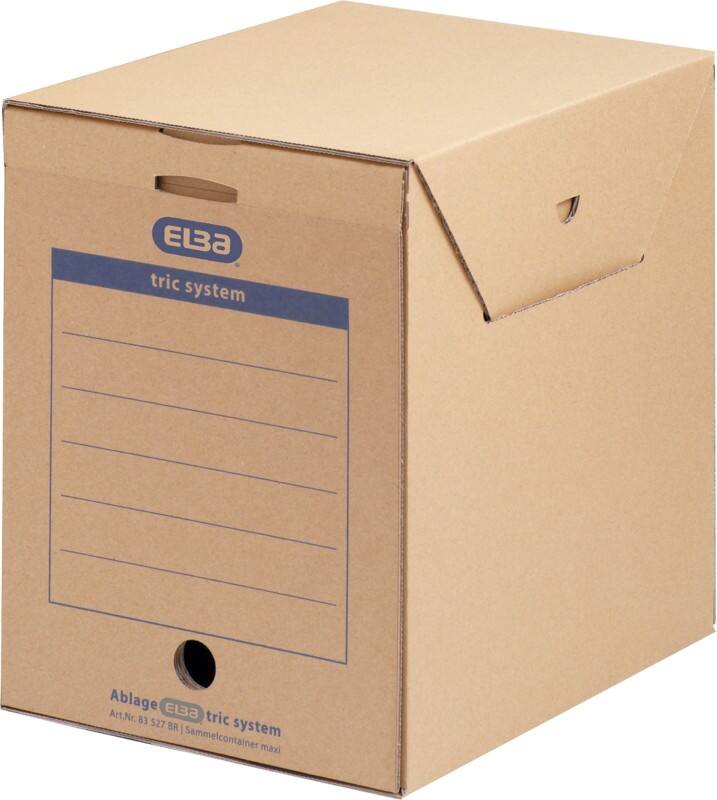 ELBA Systemcontainer Braun Wellpappe 23,6 x 30 x 33,3 cm 6 Stück