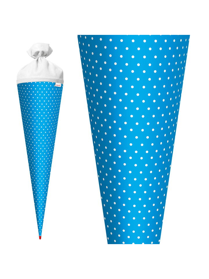 ROTH Bastel-Schultüte groß pazifikblau weiße Punkte 70 cm in Hellblau günstig kaufen onesize