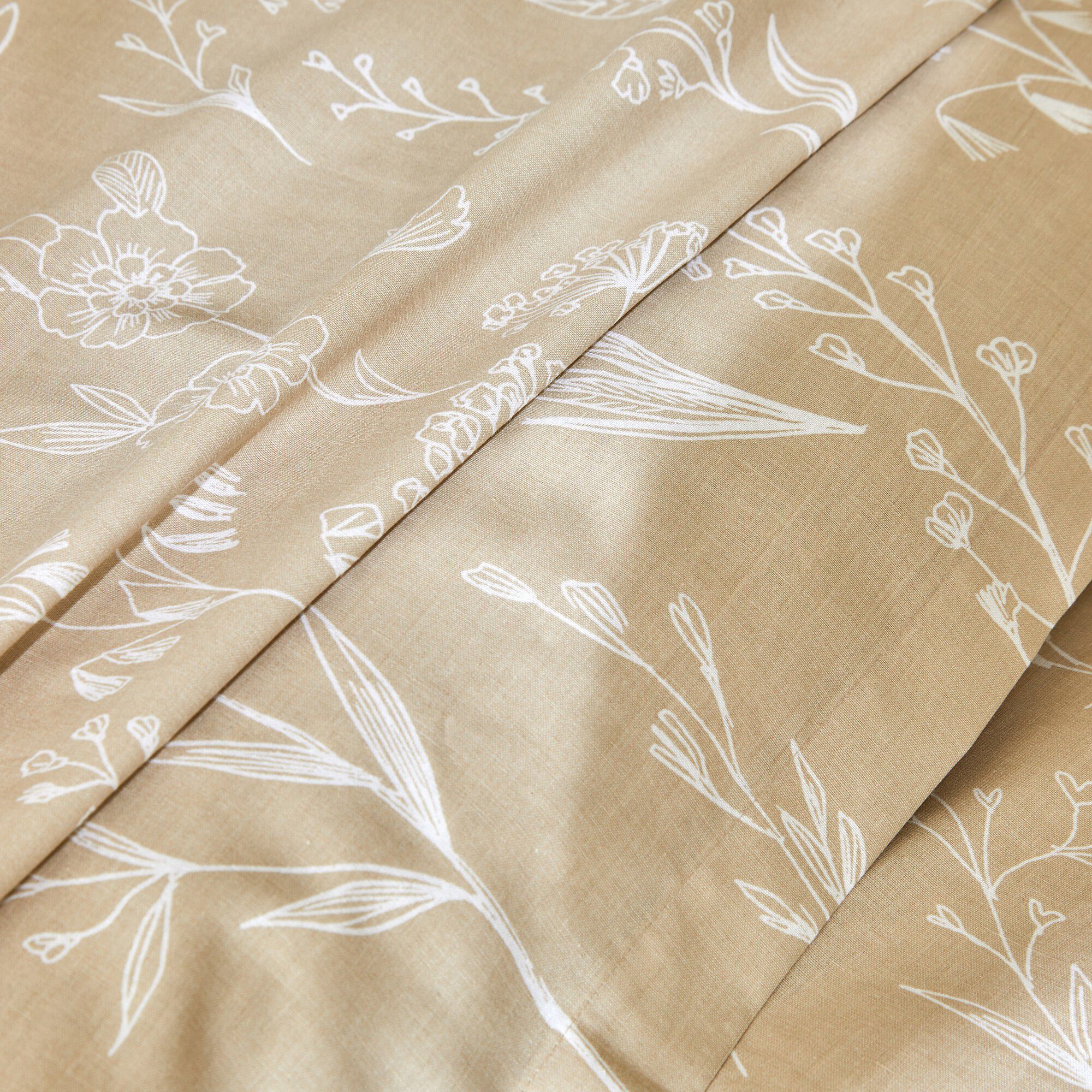 Linge de lit Alessia en coton imprimé fleuri