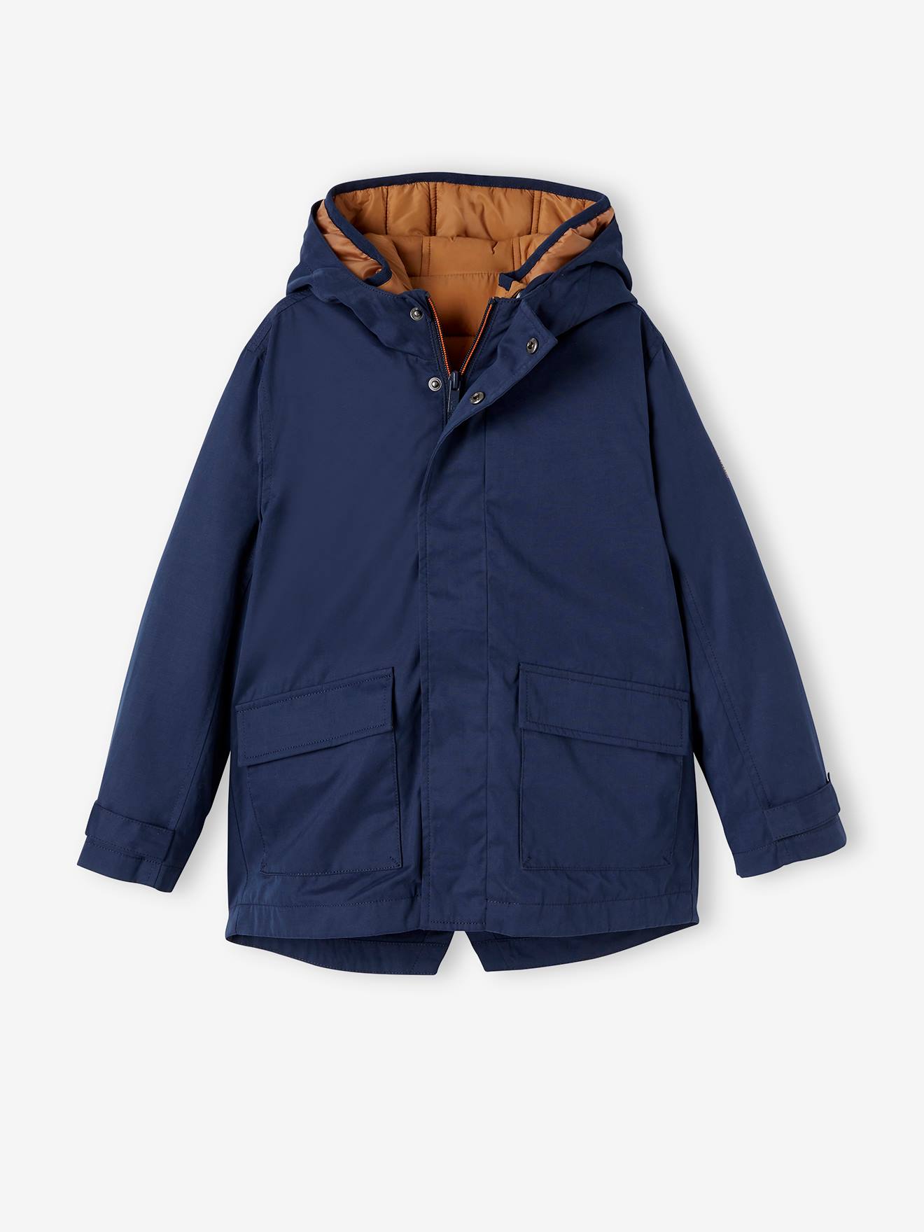 Parka 3 en 1 garçon mi-saison kaki
