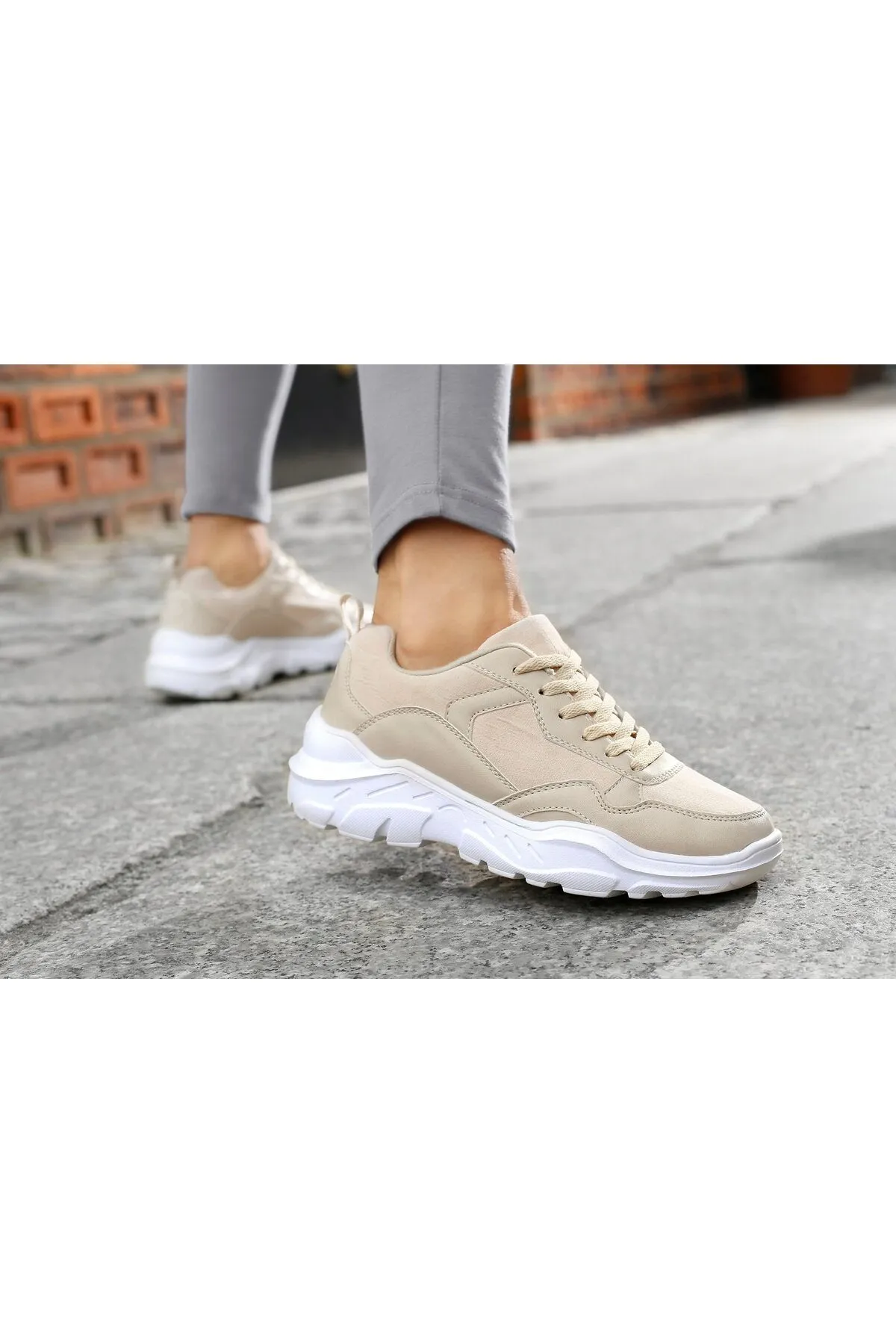 LASCANA  Sneaker - Beige - Flacher Absatz