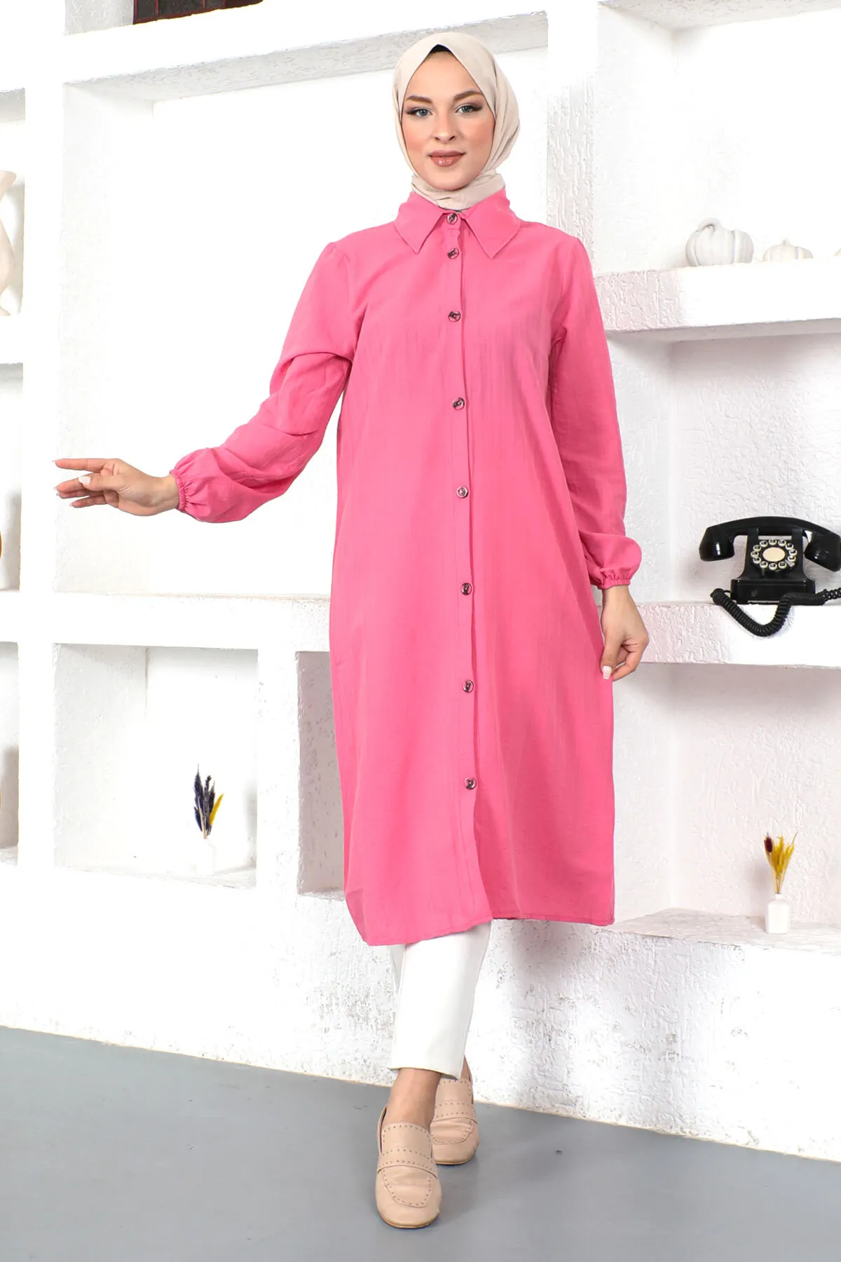 Tesettür Dünyası  Lange Tunika Tsd230359 Pink