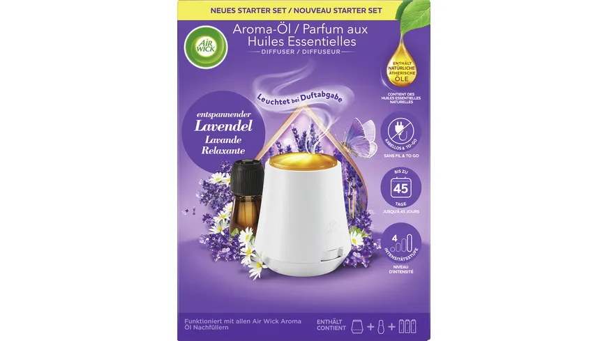 Air Wick Aroma-Öl Diffuser Starter-Set Entspannender Lavendel