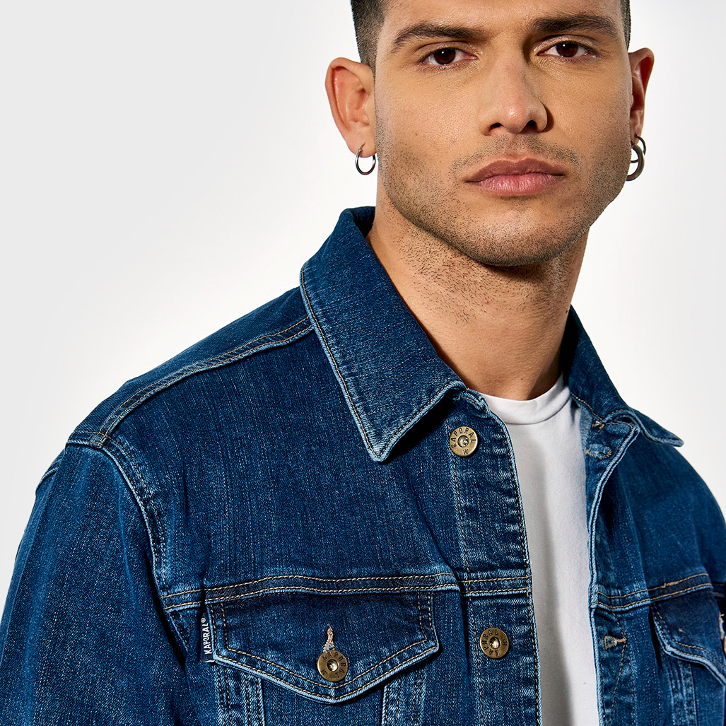 BLUNT  Veste en jean cintrée Homme