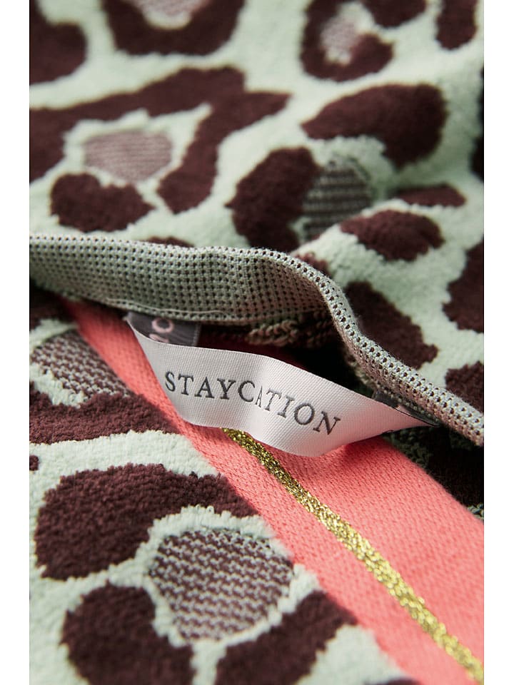 Staycation Handtuch ''Terry'' in Mint/ Braun/ Pink günstig kaufen 50x70 cm