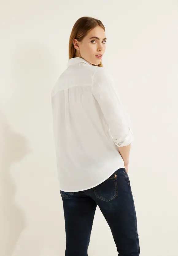 CECIL Unifarbene Baumwollbluse