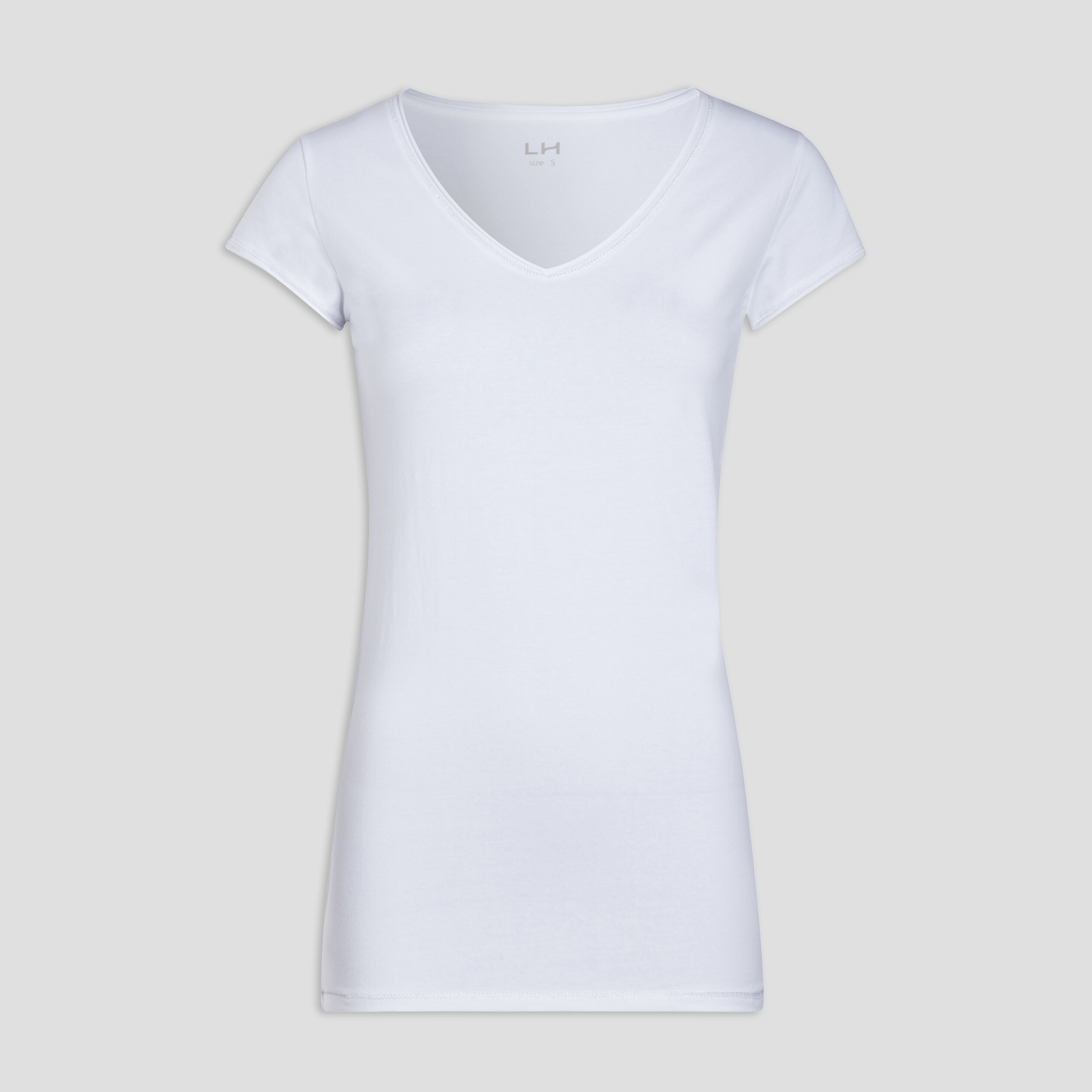 T-shirt manches courtes ajusté blanc femme | La Halle