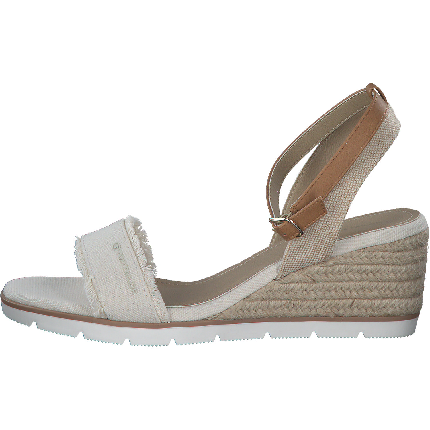 Tom Tailor 5390040017, Plateau-Sandaletten, Damen, Beige