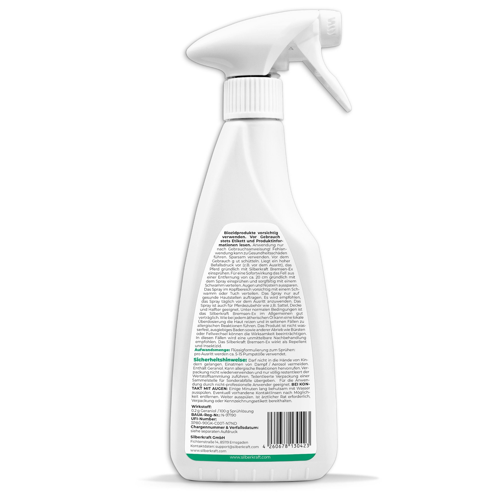 Silberkraft Insektenspray Bremsen-Spray für Pferde, 500 ml, 1-St.
