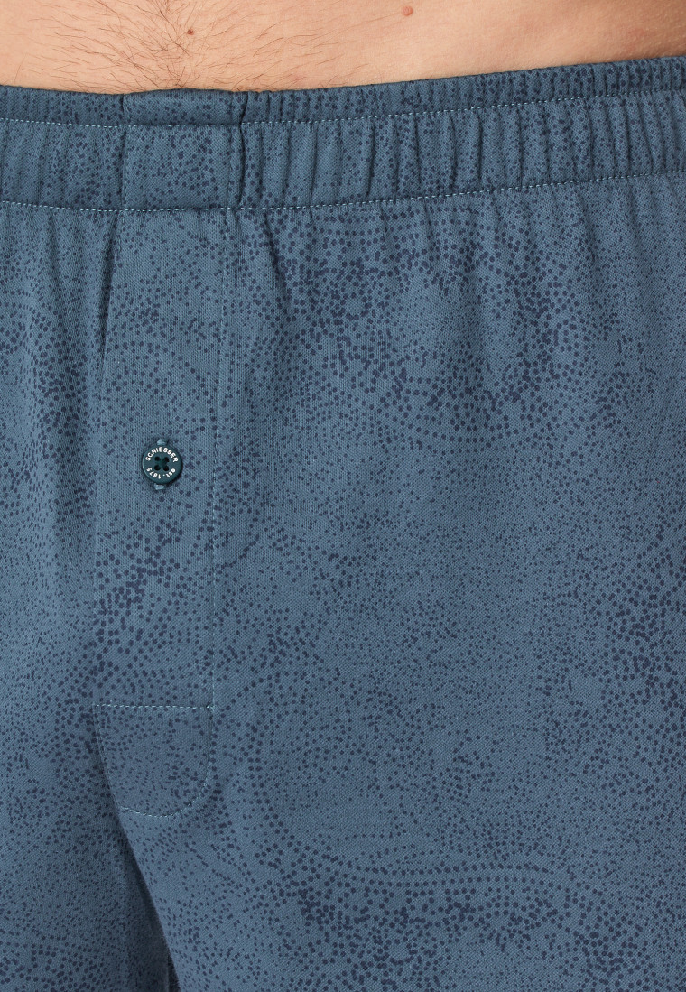 Boxershorts Interlock Paisley nachtblau - Fine Interlock