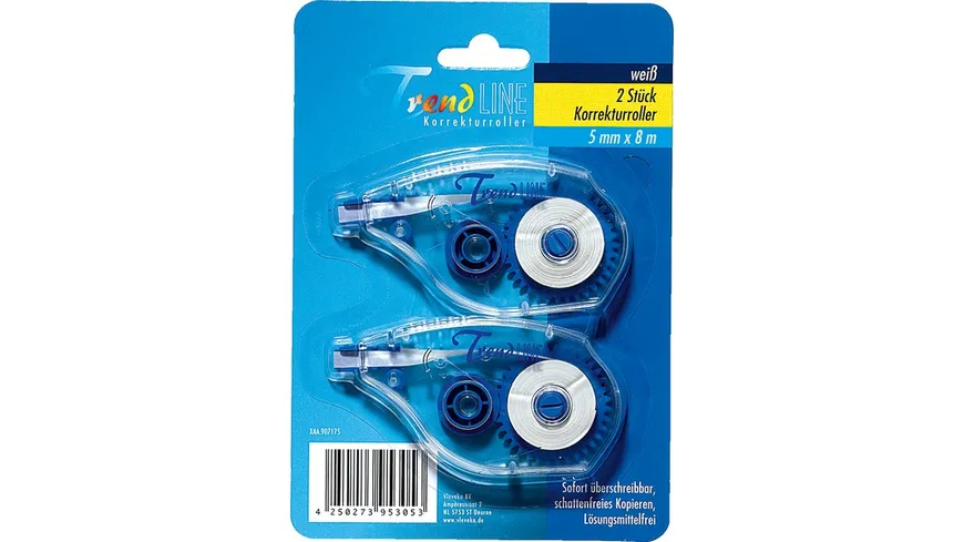 TrendLINE Korrekturroller weiss 2er Set 16 m