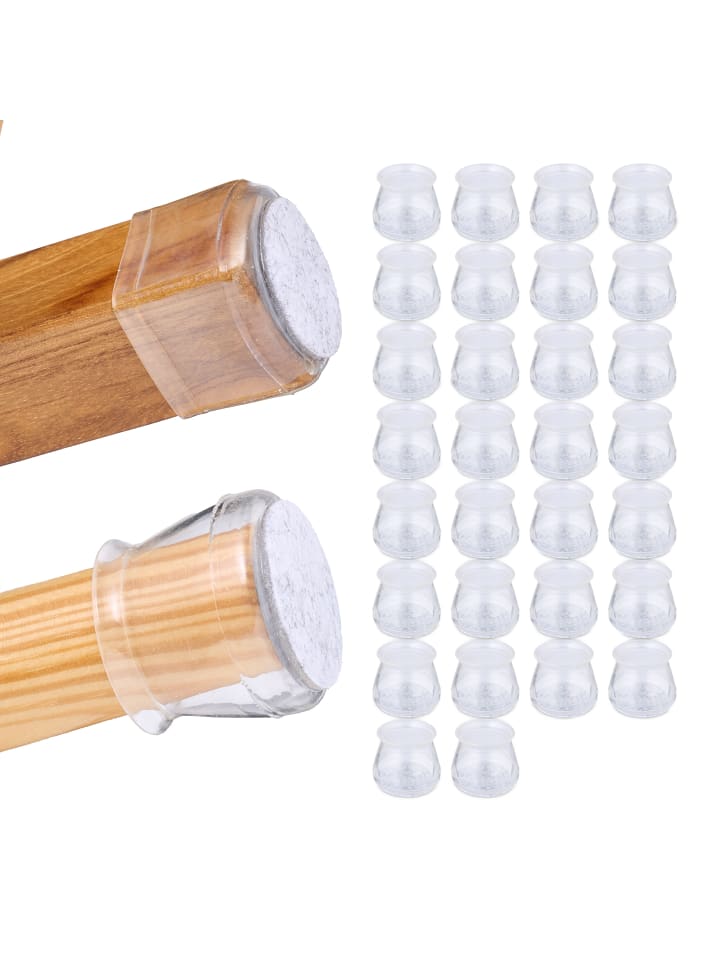 relaxdays 32 x Stuhlbeinkappe in Transparent günstig kaufen onesize