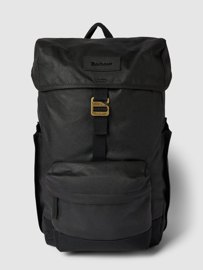Rucksack mit Label-Patch Modell 'BARBOUR ESSENTILA WAX BAC' in schwarz