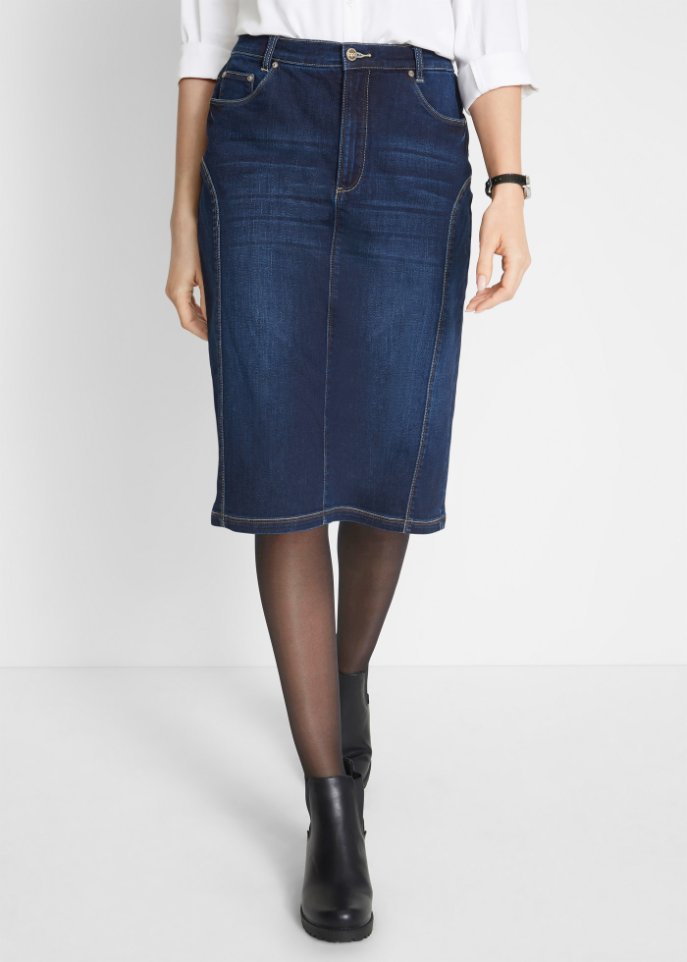 High-Waist-Stretch-Rock mit Bequembund