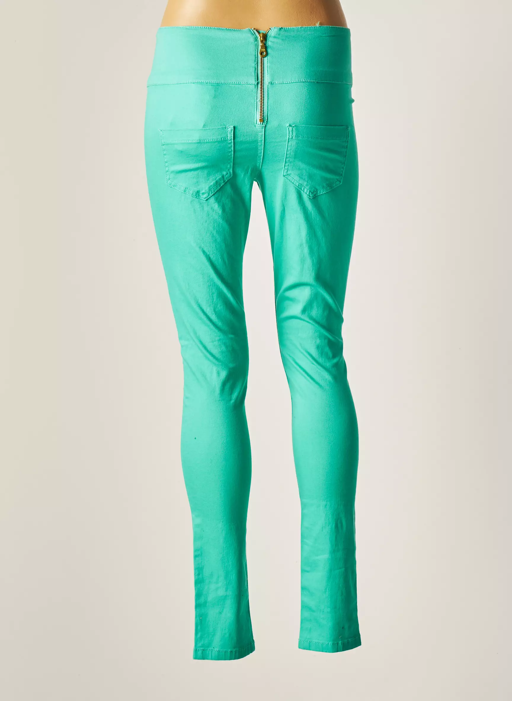Pieces Pantalons Slim Femme couleur vert