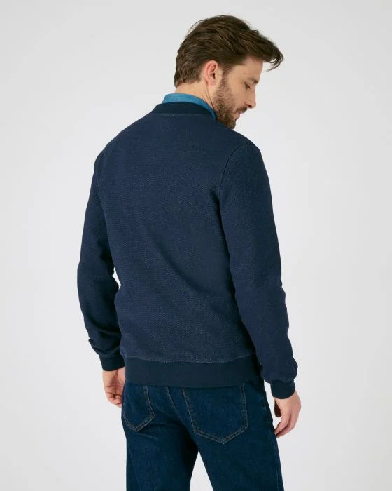 Sweat zippé maille fantaisie