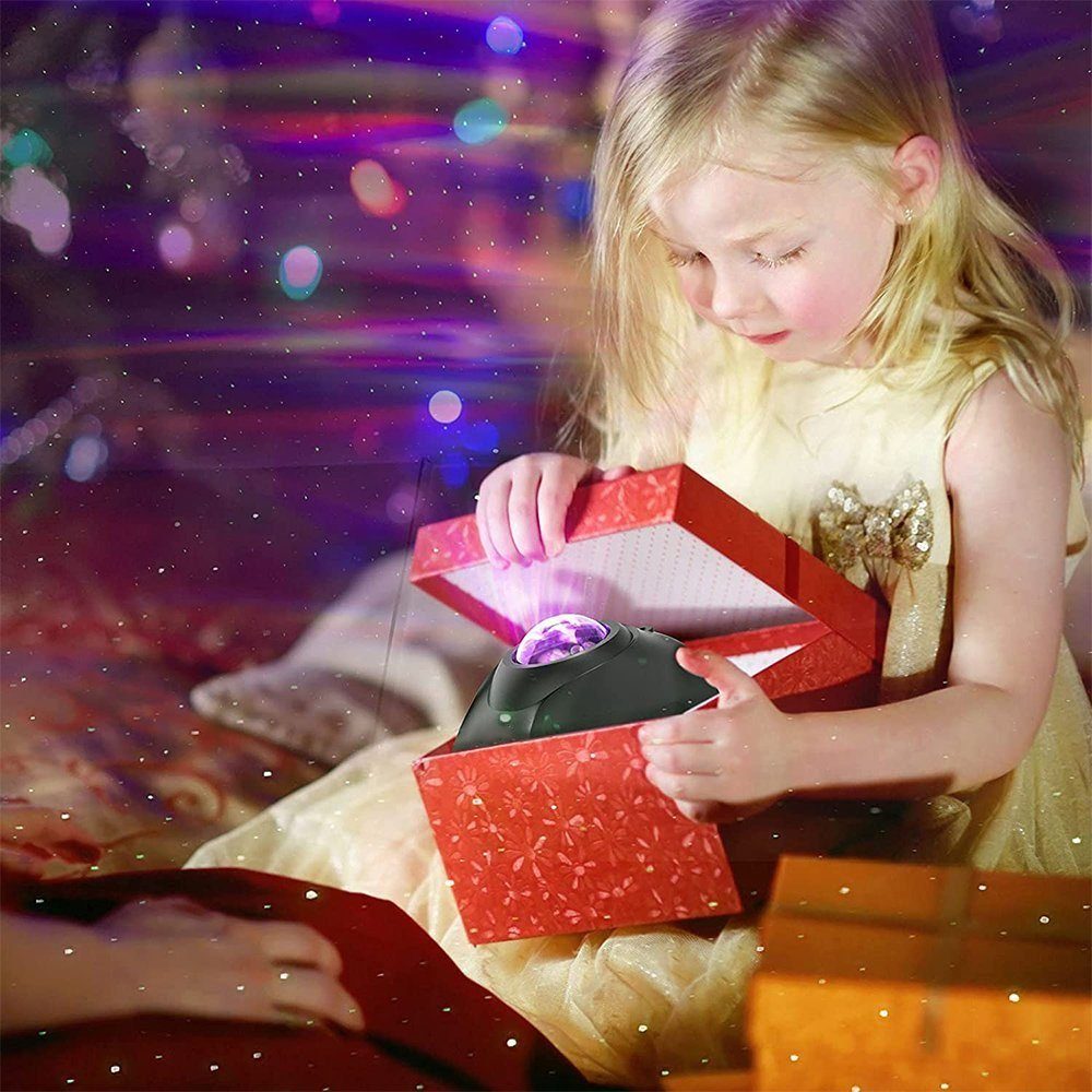 XERSEK LED Sternenhimmel Projektor Kinder Nachtlicht GALAXY Lampe Beamer (Weihnachtsbeleuchtung,Halloween Lichter,mit Fernbedienung, Beleuchtungsmodi,Bluetooth Lautsprecher & Timer Funktion)
