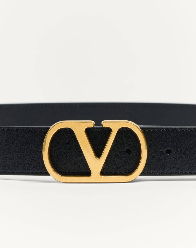 VLogo Signature Bælte i skinnende kalveskind 30 mm