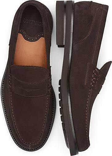 Lottusse Bootsschuh Aus Kalbsveloursleder In Mokka
