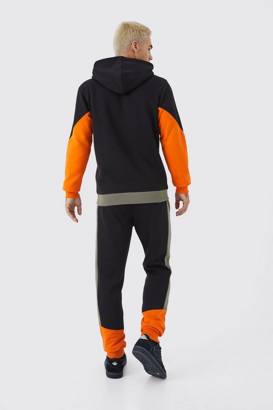 Man Slim-Fit Colorblock Hoodie