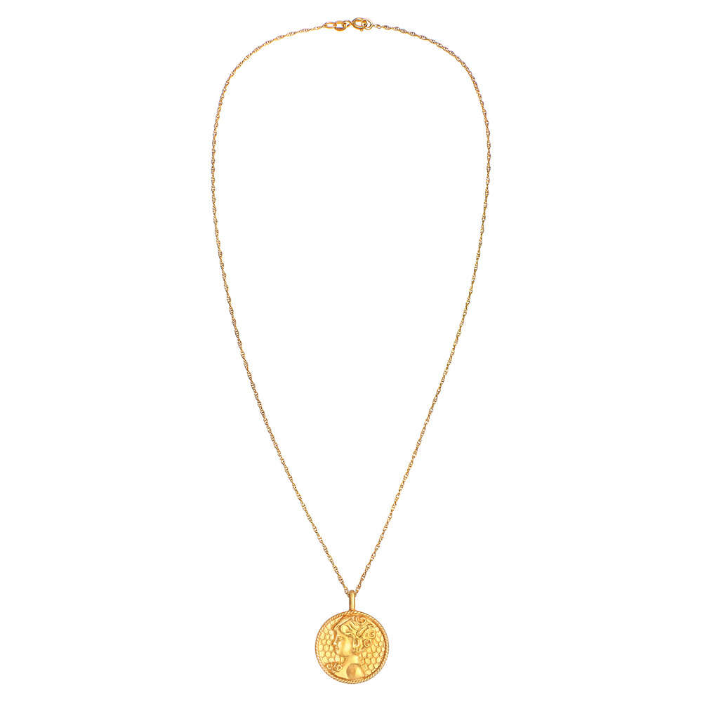 Elli Elli Collier Pièce de monnaie Vierge du zodiaque pour dames Astro Tendance Antiqu Bijoux