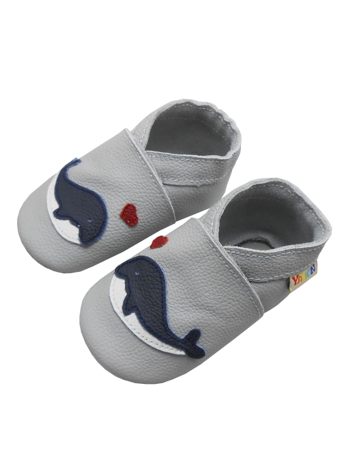 Yalion Leder-Krabbelschuhe 