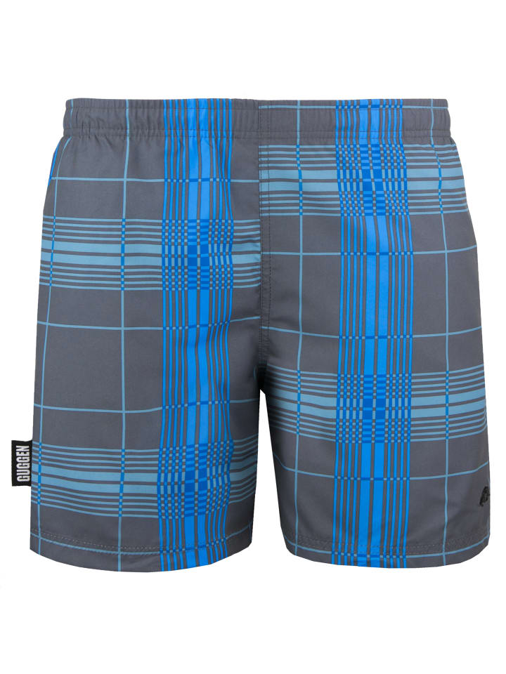 GUGGEN MOUNTAIN Badehose Kariert in Grau günstig kaufen