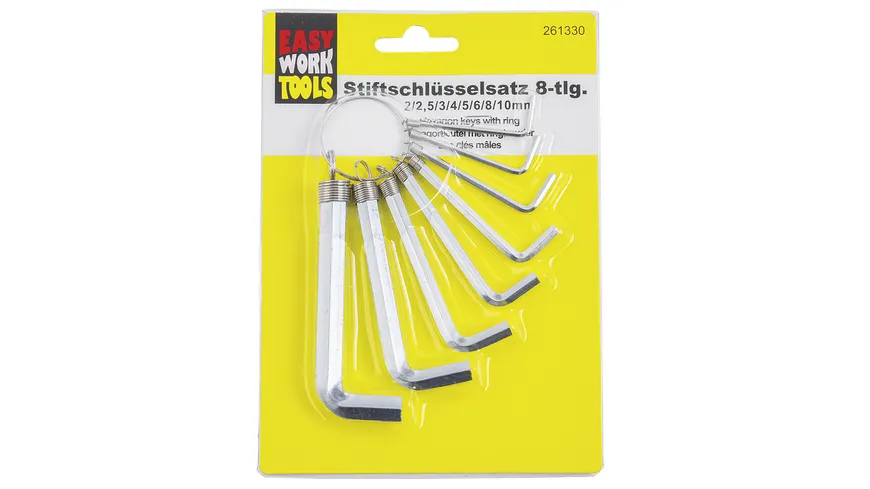 EASY WORK Stiftschlüsselsatz  8-teilig
