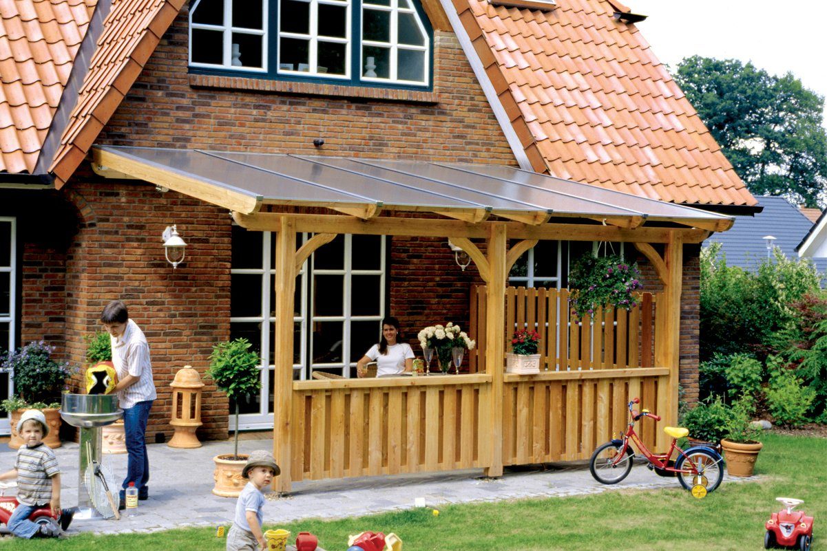 Skanholz Sichtschutzelement, passend für Terrassendach Rimini + Ravenna 250 cm Tiefe