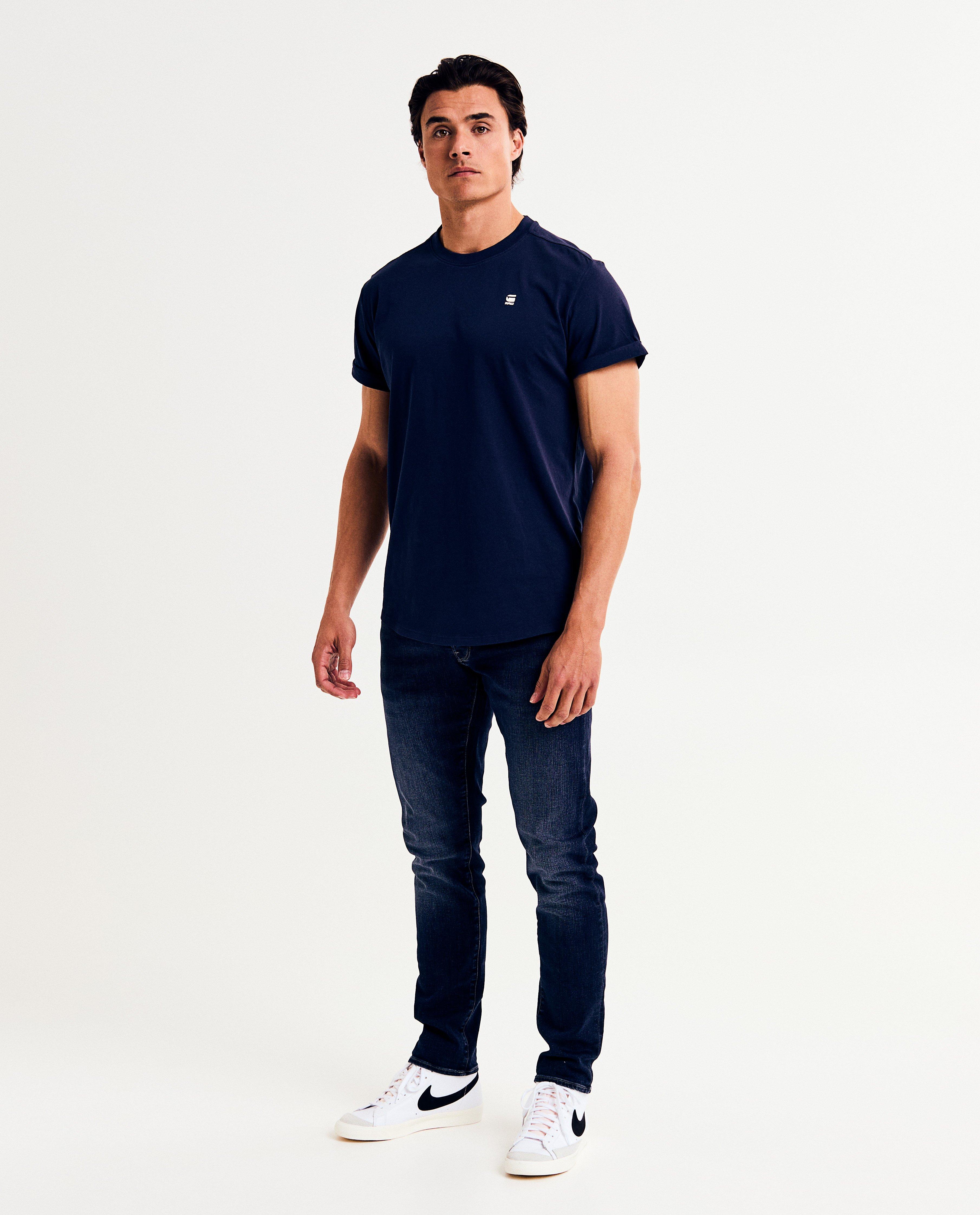 Tricou G-star cu logo în reliëf donkerblauw