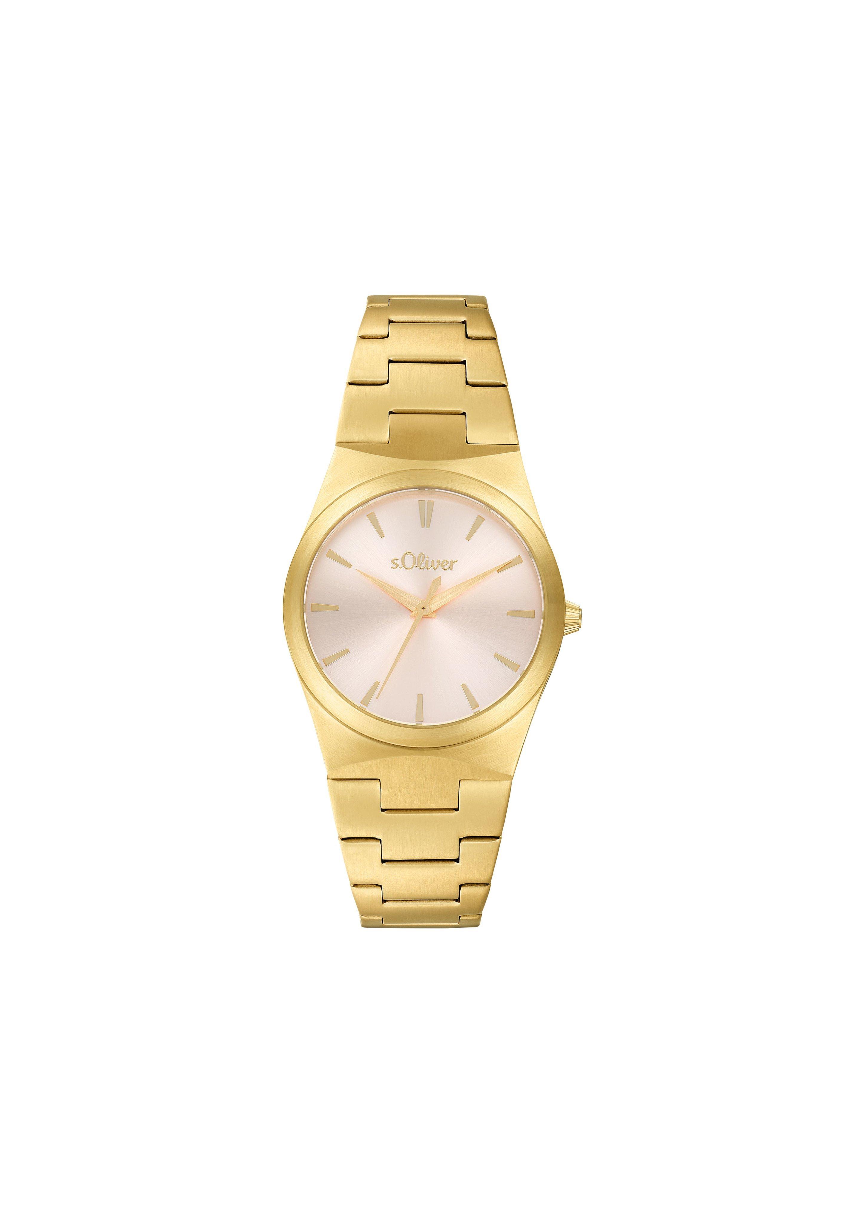Goldene Edelstahl-Armbanduhr  6009547-19B0