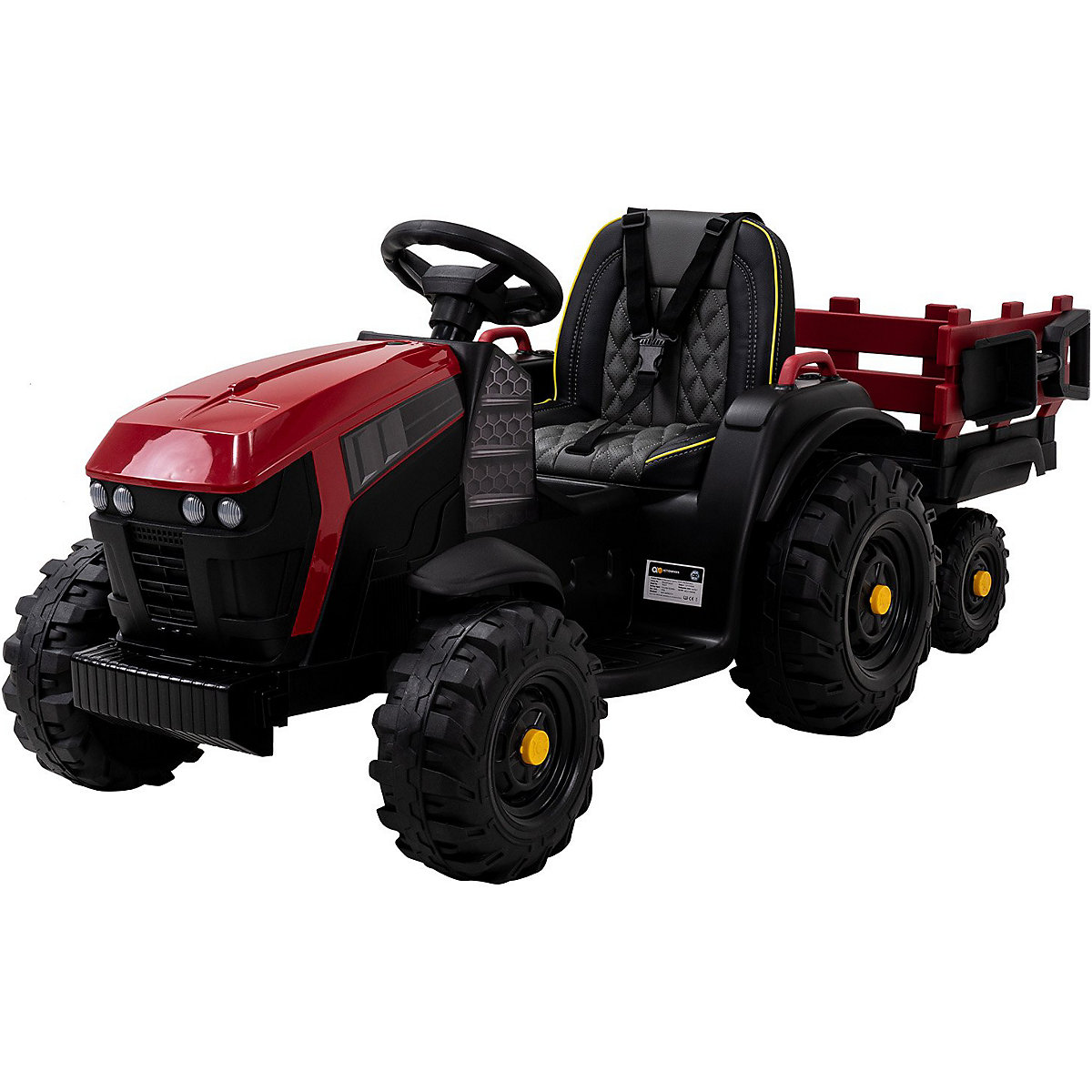Kinder Elektroauto Kindertraktor mit Anhänger - TD925 - Staufach - Schaufel