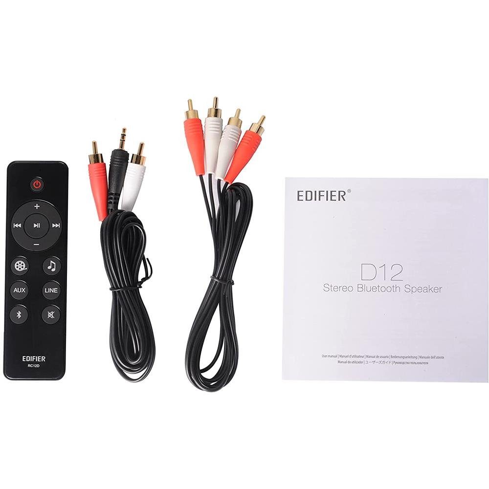 Edifier® D12 Stereo Lautsprechersystem (Bluetooth, 70 W, Infrarot-Fernbedienung, Echtholz)