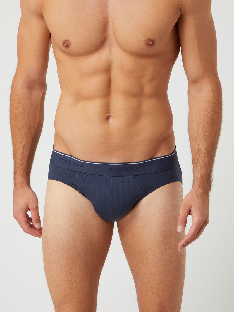 Slip mit Stretch-Anteil in marineblau
