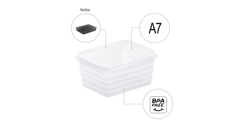 rotho Körbchen LINUS A7 transparent