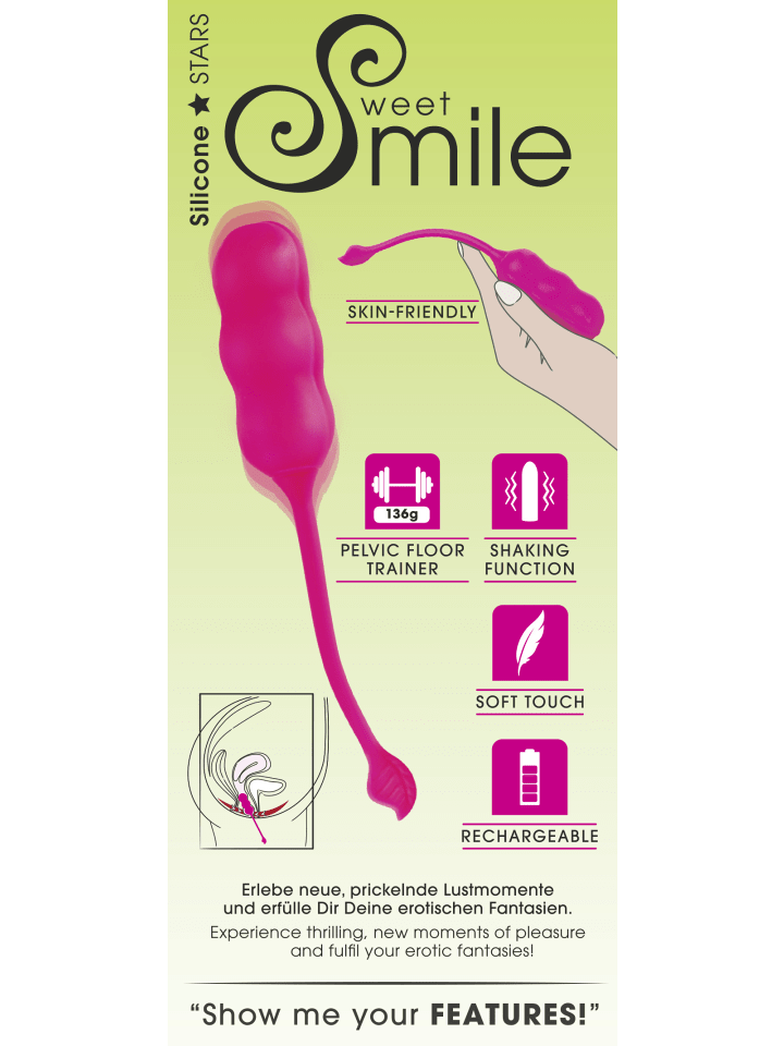 Sweet Smile Liebeskugeln Shaking Love Balls in pink günstig kaufen 21 cm