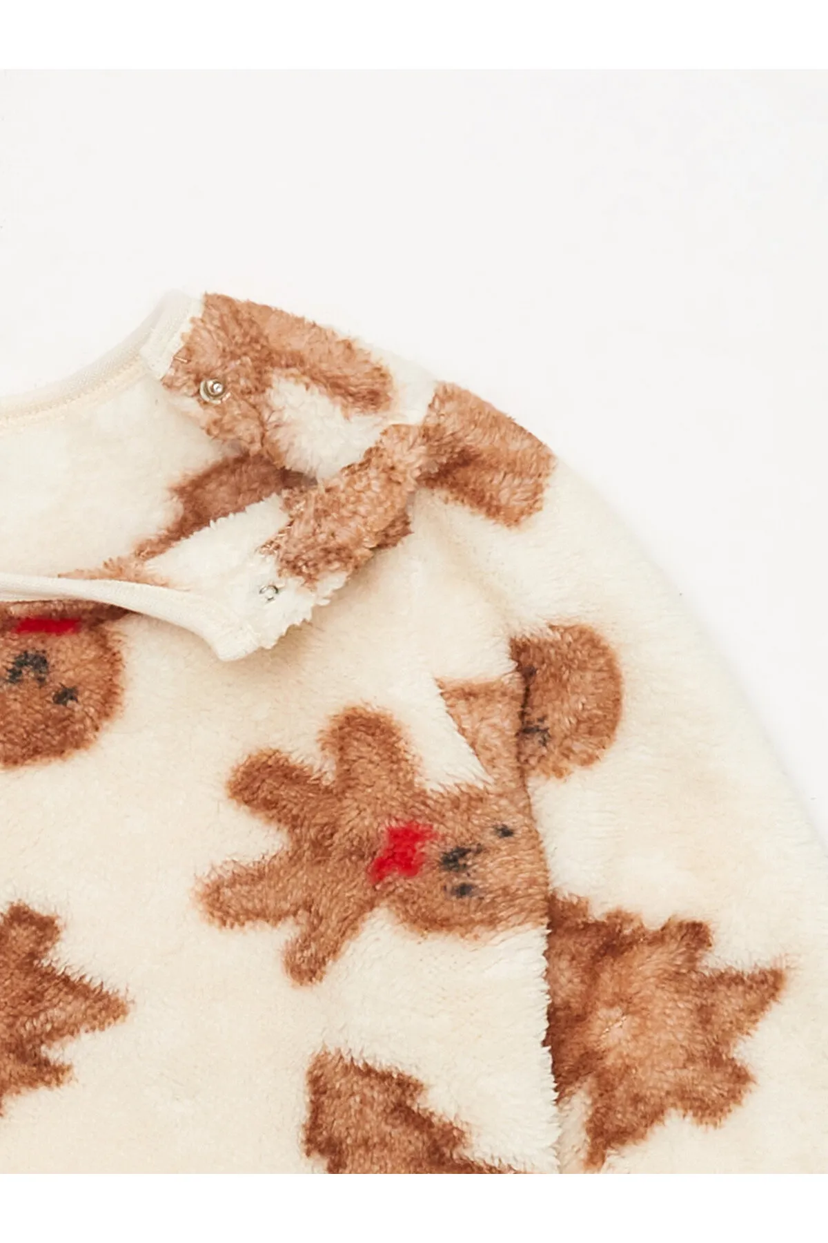 LC Waikiki  Langarm-Pyjama-Set für Babys mit Rundhalsausschnitt und Neujahrsmotiv