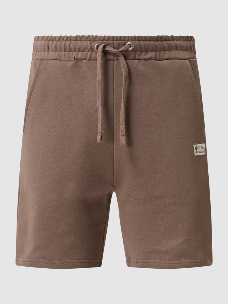 Sweatshorts aus Bio-Baumwolle in mittelbraun
