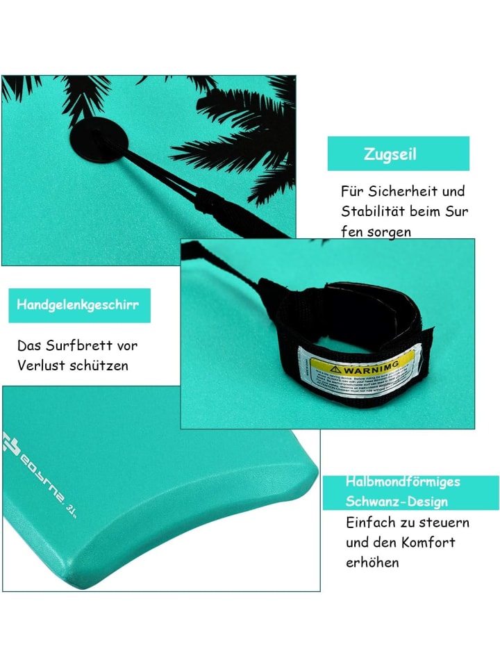 COSTWAY Schwimmbrett 94x47x5,5cm in Grün günstig kaufen onesize