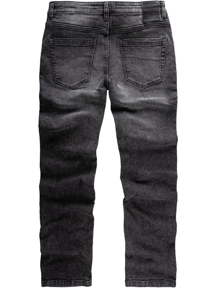 Amaci&Sons Sweathose im Denim Look COPPELL in Schwarz günstig kaufen