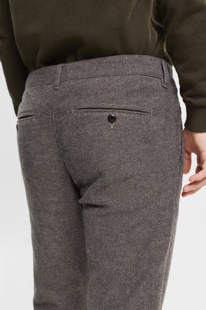 Fischgrat-Hose Slim Fit