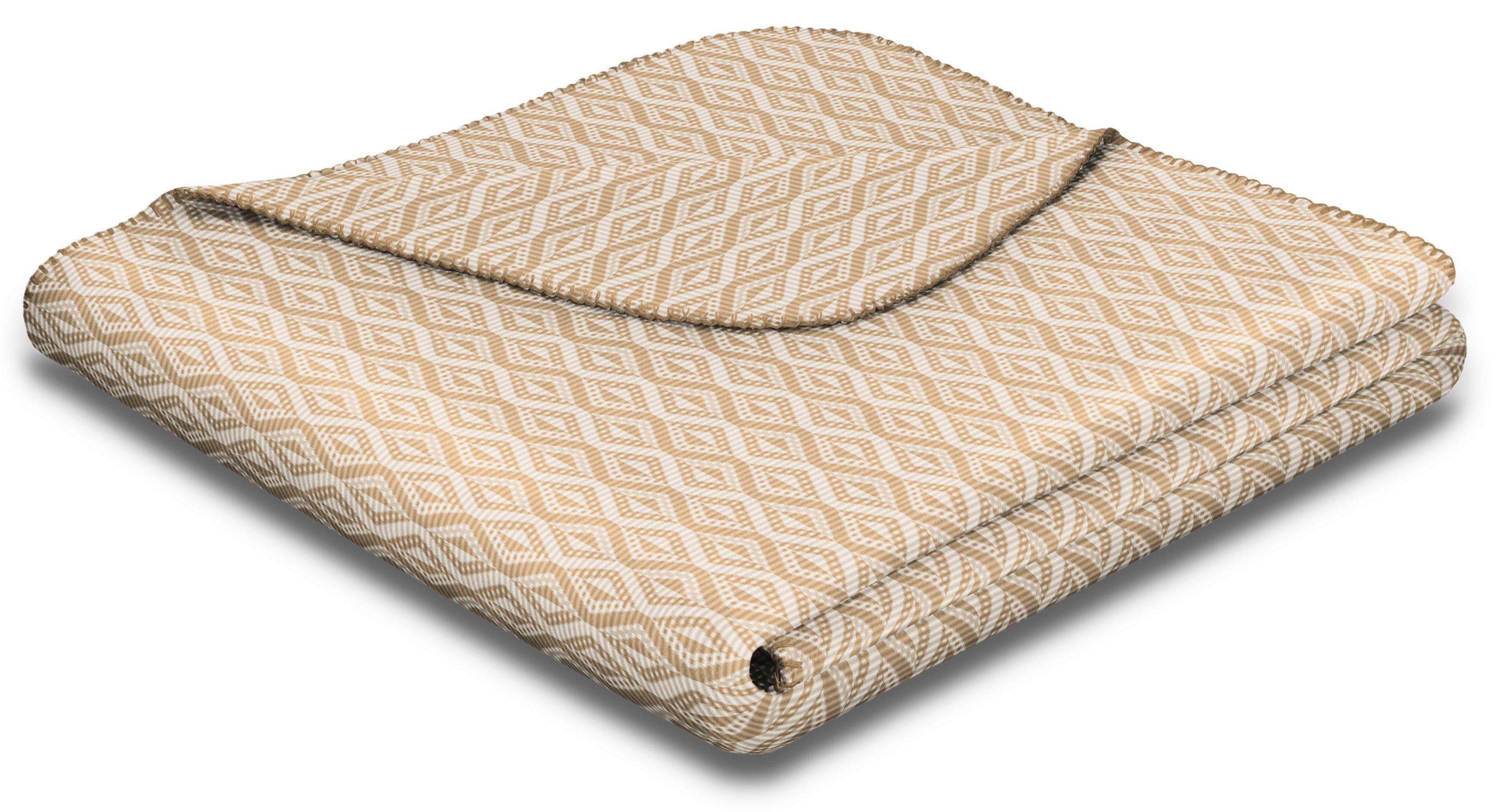 Wohndecke Twist, Biederlack, mit modischem Rautenmuster, Kuscheldecke
